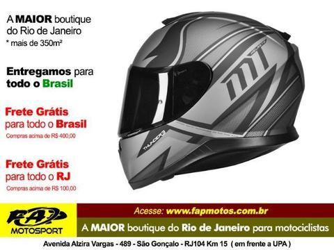 Capacete Mt Thunder 3 Cap Matt Grey - Frete Grátis Brasil