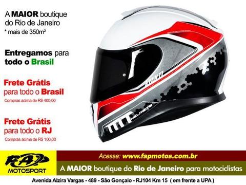 Capacete Mt Thunder 3 Avanti White-red - Frete Grátis Brasil