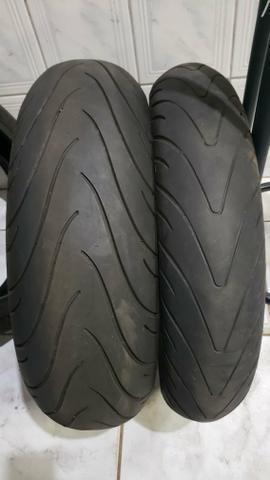 Pneu 120/70R17 e 180/55R17 Michelin