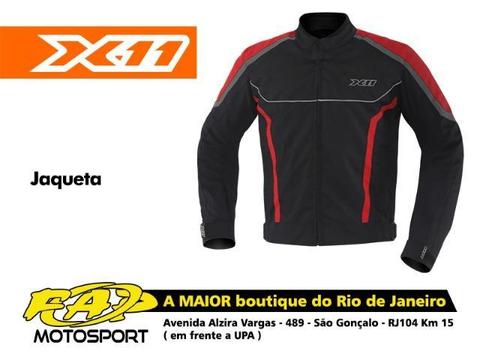 Jaqueta Moto X11 Guard Preta Vermelha