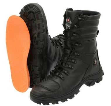 Bota Tático, Rocam, Militar, Motociclista em Couro Ecológico e Palmilha em Gel