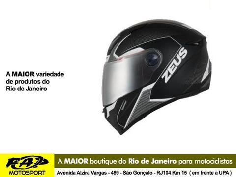 Capacete Zeus 811 Preto Fosco AL6 Cinza