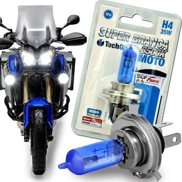 Lampada Super Branca Moto H4 8500k Tech One 12v Luz 35w