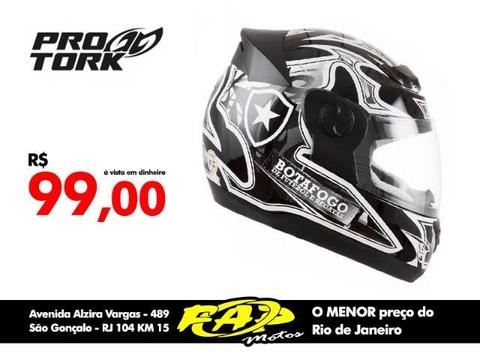 Capacete Moto Botafogo Pro Tork Evolution