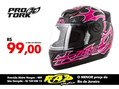 Capacete Moto Pro Tork Evolution 3G Throttle Rosa