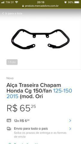 Alça traseira honda cg150/fan 2015