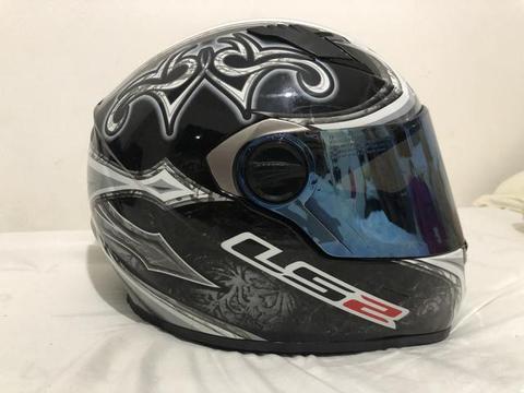 Capacete LS2 zerado c/ viseira espelhada top