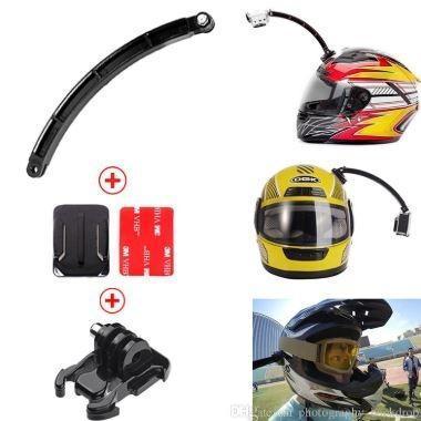 Suporte de Capacete com Haste com Posicionamento Ajustável para Câmera Gopro