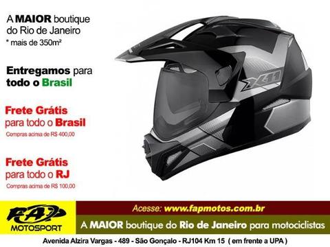 Capacete Cross X11 Crossover X2 Preto - Frete Grátis Brasil