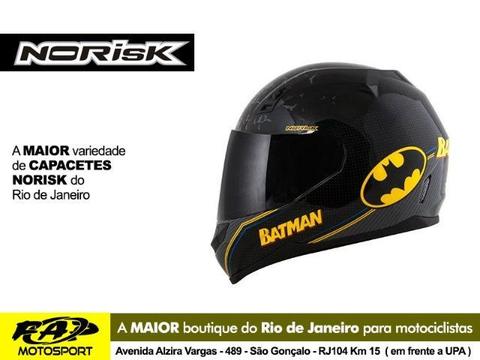 Capacete Warner Norisk FF391 Batman Symbol