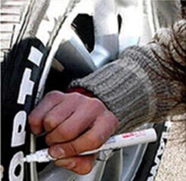 Caneta pintura permanente pneu de carro moto Bicicleta impermeável tunning