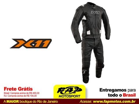 Macacão X11 Couro 2 Peças Speed Moto - Brasil