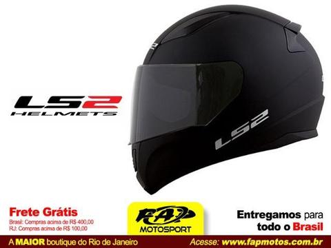 Capacete Ls2 Moto Ff353 Rapid Monocolor Preto Fosco - Frete Grátis Brasil