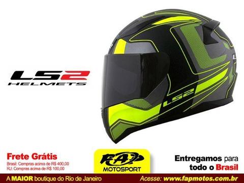Capacete Ls2 Moto Ff353 Rapid Carrera Fosco Preto Amarelo