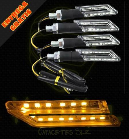 Kit Piscas Seta Led Universal Moto