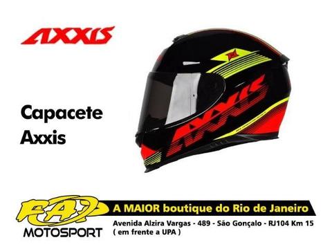 Capacete Axxis Moto Eagle Logo Preto Vermelho