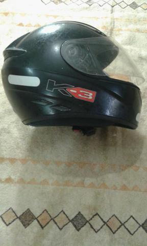 Capacete Agv K3 Mono Preto Brilho