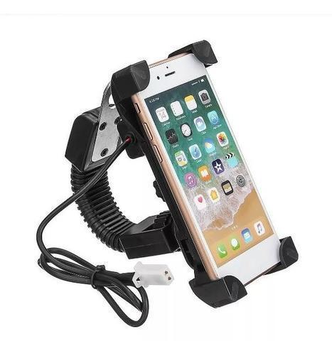 Suporte de celular para moto com carregador USB - Celular até 6.5Polegadas - Top