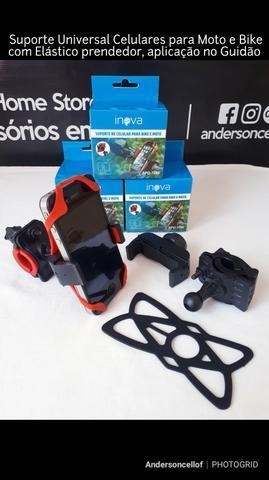 Suporte Universal Celular para Moto e Bicicleta com Elástico prendedor para guidao