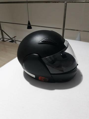 Capacete Moto Ebf E8 Robocop Escamoteável Articulado Preto N?60