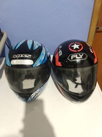 Capacete fly combat top semi novo ainda leva de brinde outro pra carona