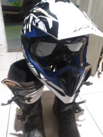 Bota Motocross ASW capacete