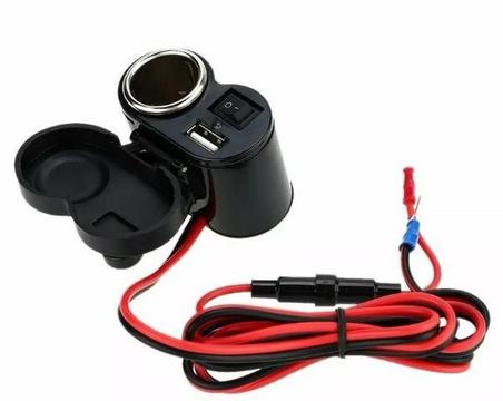 Tomada 12v e 5v Usb para Moto Carregador Celular Gps