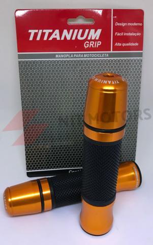 Manopla Titanium Grip, 202BO, Alumínio, para motocicletas