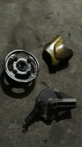 Flange coroa espelho de freio e capa do pinhao