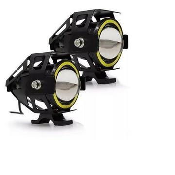 Par Farol Milha Led U7 Auxiliar Moto 12v