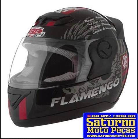 Capacete flamengo promoção HONDA Yamaha entrega Saturno