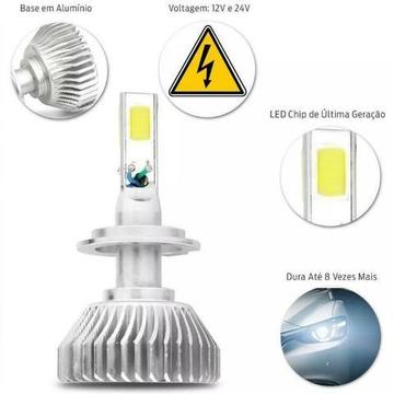 Lâmpada Super LED 3D Headlight H4 6000K 12V 50W 4500LM Efeito Xênon Moto