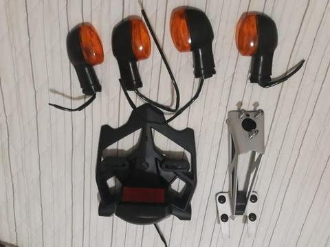Suporte de placa e piscas originais Yamaha R1 2009 a 2012
