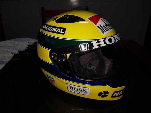 Capacete Personalizado Ayrton Senna - Novo - Sem uso - Na Caixa