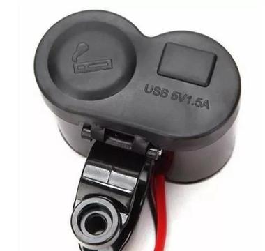 Tomada Usb Adaptador Carregador Para Motos Celular Gps