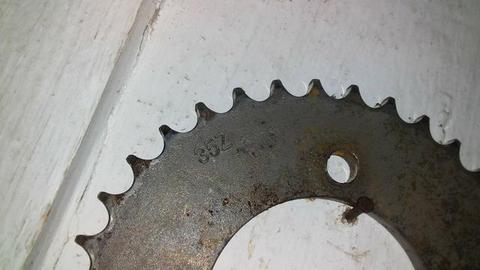 Troco coroa da fan 150 35 dentes por pião 16 dentes