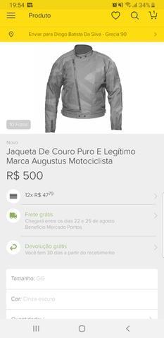 Jaqueta Augusto couro original