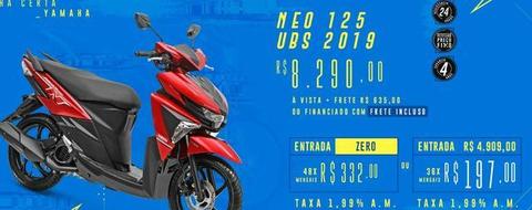 Yamaha Neo 125 UBS 19/20 -Entrada $1800.00 facilitada no cartão + 48x R$ 254,00 - 2019