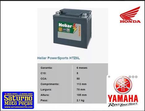 Bateria Heliar Bros 150 160 xre titan fan Yamaha atacado Heliar