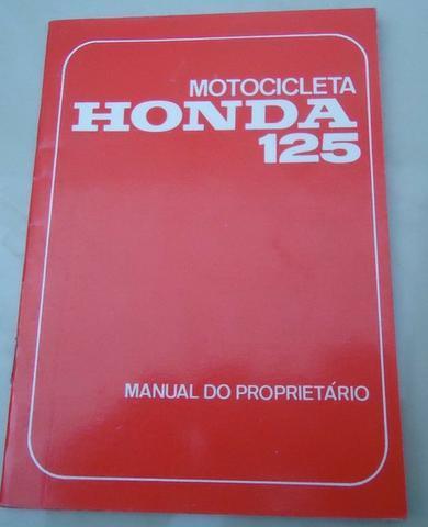 Manual Honda 125 anos 80 raríssimo