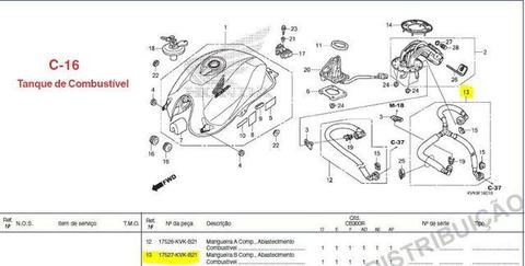 Mangueira combustivel cb300r