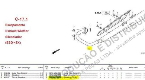 Escapamento cg150 titan esd 2009