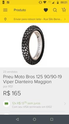 Vendo pneu dianteiro p moto 90/90-19