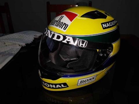 Capacete Personalizado Ayrton Senna - Novo - Sem uso - Na Caixa