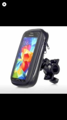 Suporte com case para moto