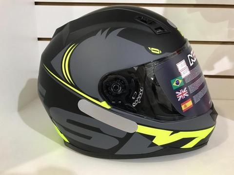 Capacete Norisk FF391 Squalo Preto Fluorescente