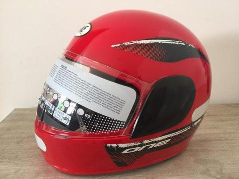 Capacete Vermelho Masculino Feminino Promoção