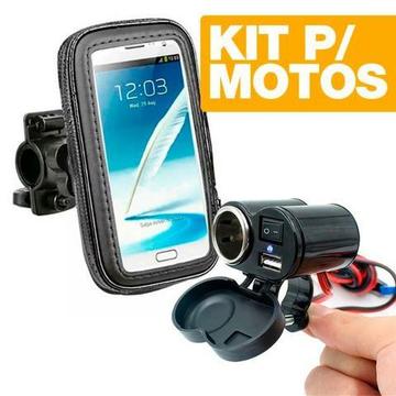 Kit Motoboy Capa Suporte Moto Chuva para Uber iFood GPS Celular Case Suporte de Moto