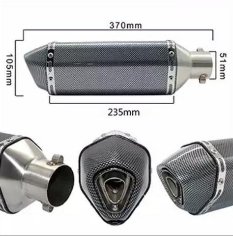 Ponteira universal akrapovic adaptável para motos