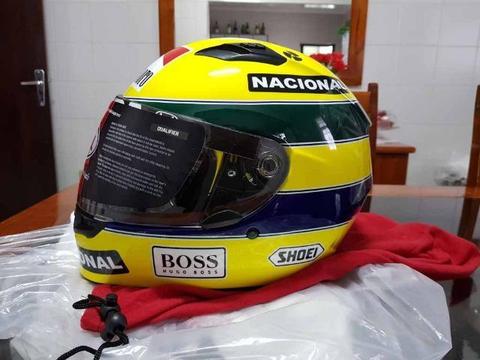 Capacete Personalizado Ayrton Senna - Novo - Sem uso - Na Caixa